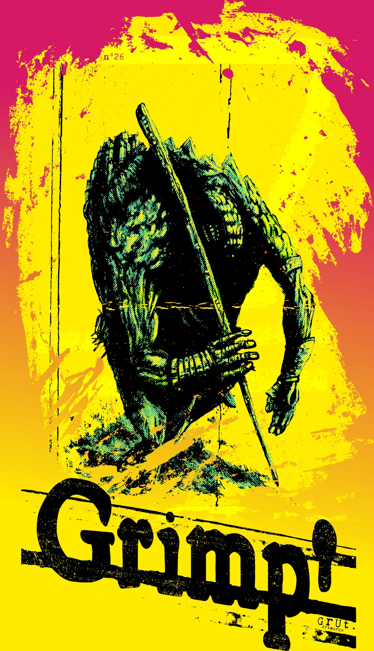 Homonde marchant avec une canne