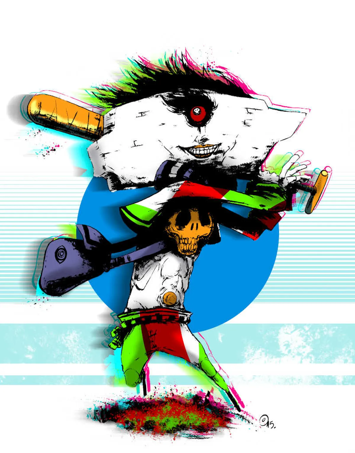 Lord tête d'enclume prêt à mettre un coup de batte